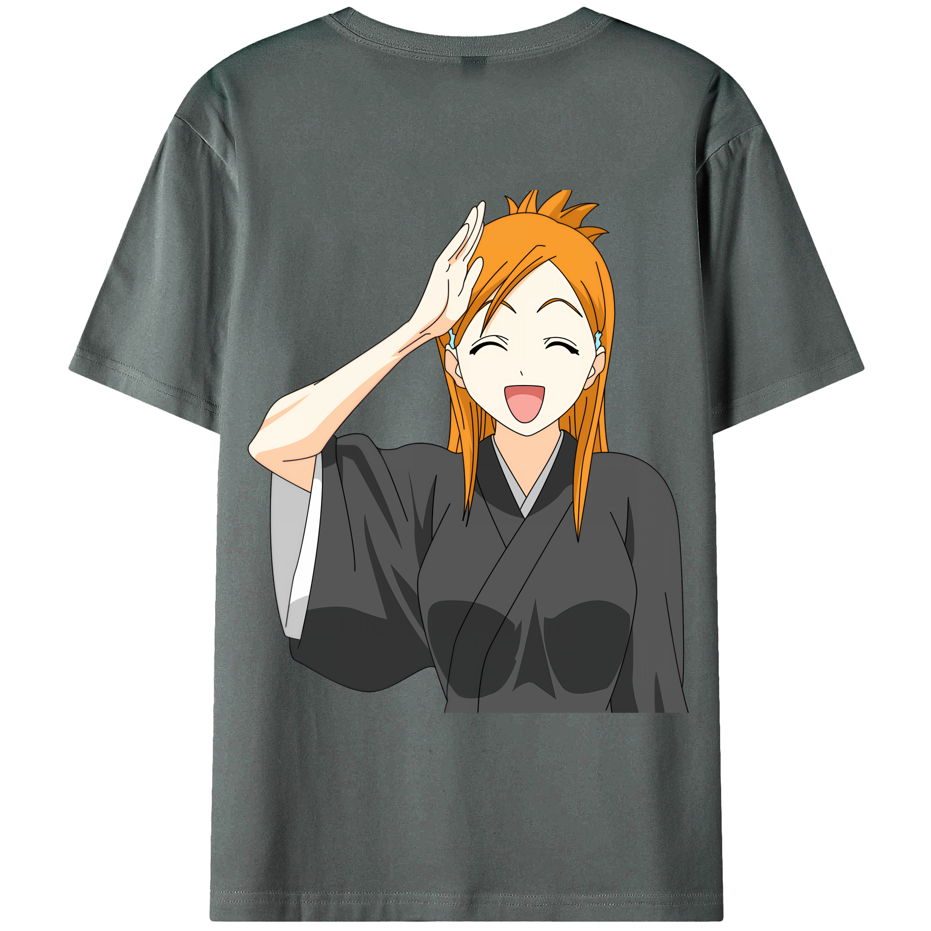 （画像用） ブリーチ 井上織姫（いのうえおりひめ） BLEACH Inoue Orihime 綿100％ メンズ半袖Tシャツ（バックプリント） 通気性